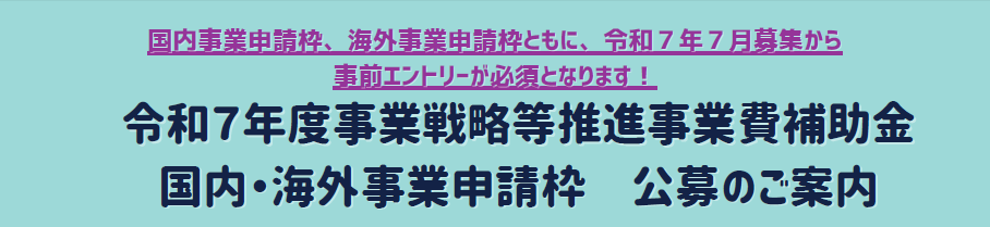事業戦略等推進事業費補助金